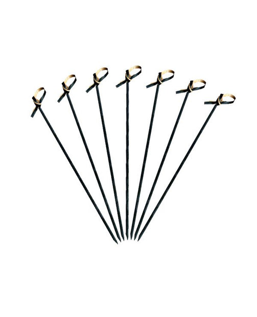 4.7" Black Bamboo Knot Pick Skewer - 10,000/case