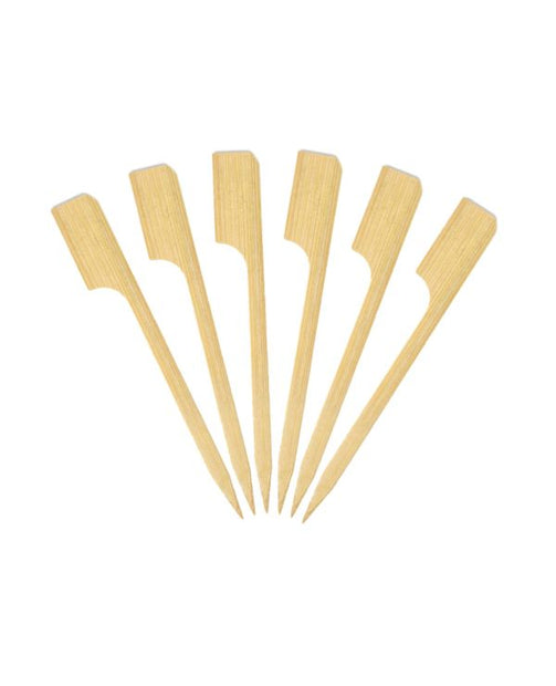 4.7" Double Wide Bamboo Paddle Pick Skewer - 1,000/box