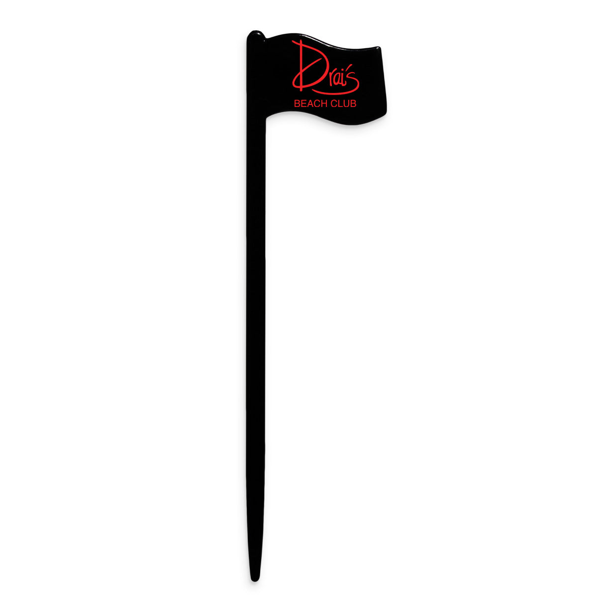 4.5 inch Custom Black Plastic Flag Pick