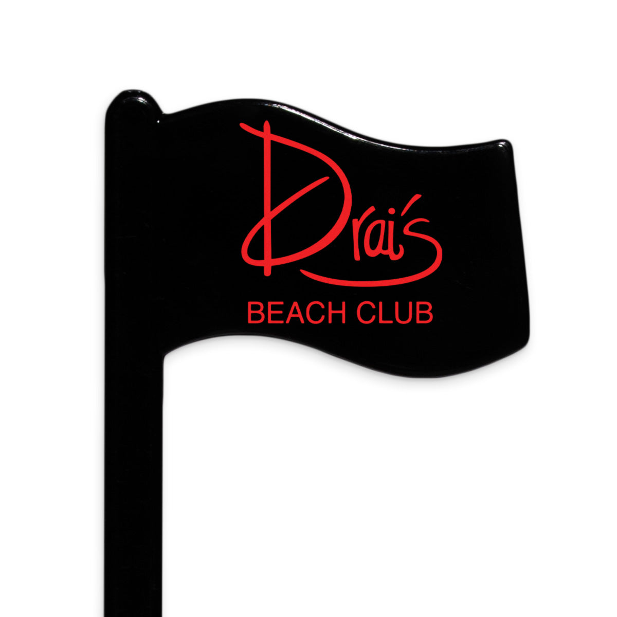 4.5 inch Custom Black Plastic Flag Pick
