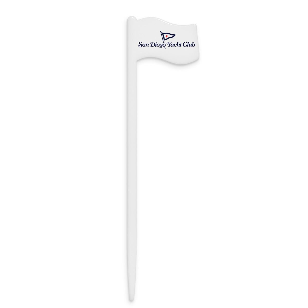 4.5 inch Custom White Plastic Flag Pick