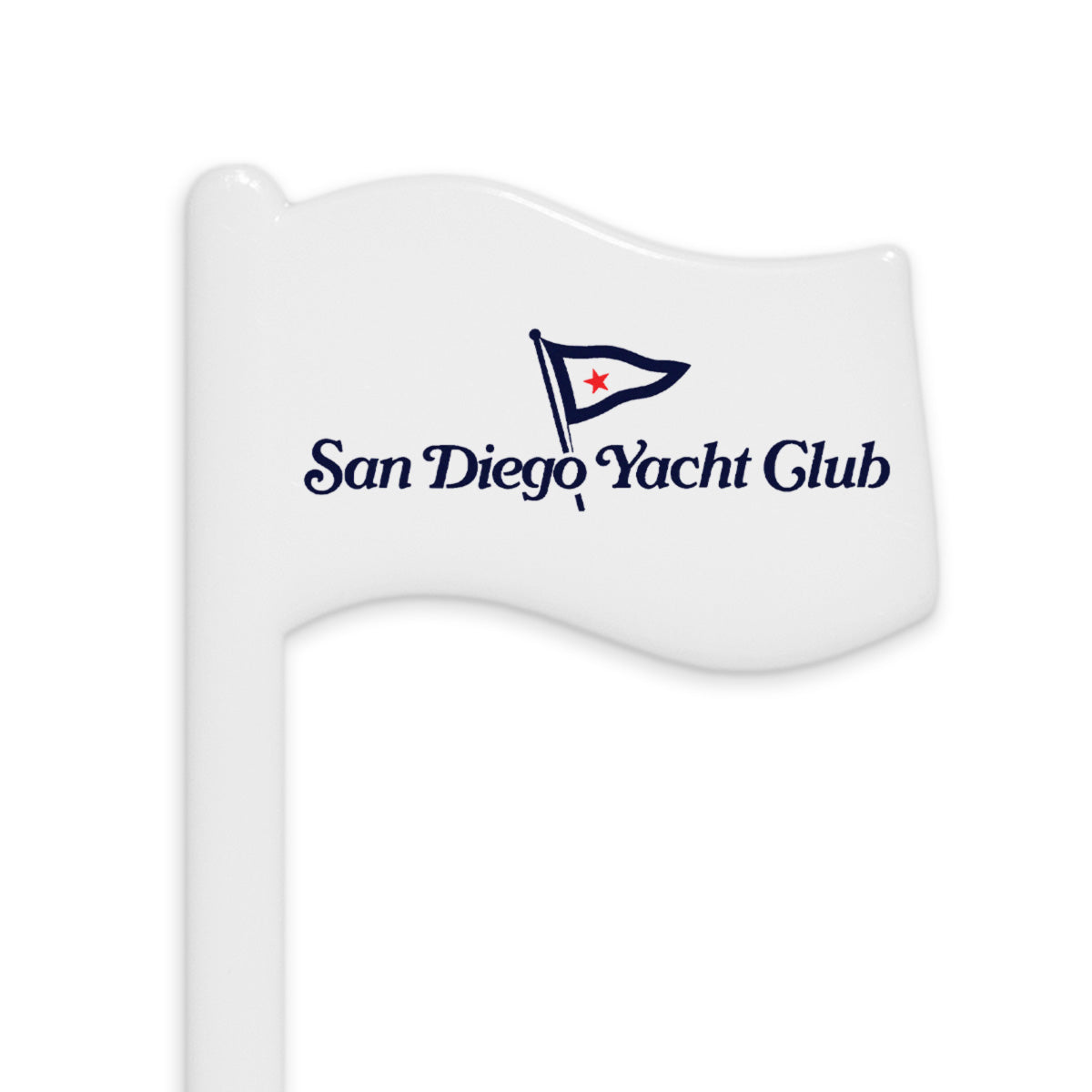 4.5 inch Custom White Plastic Flag Pick