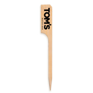 4.7" Custom Double Wide Bamboo Paddle Pick