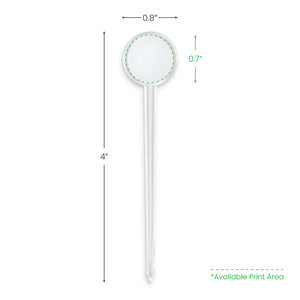 4" Custom Clear Disc-Top Pick