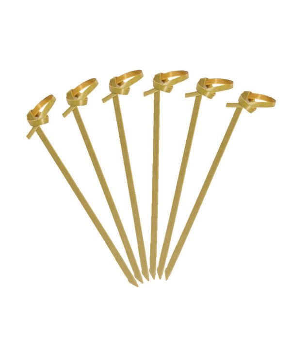 4" Bamboo Knot Pick Skewer - 100/pack