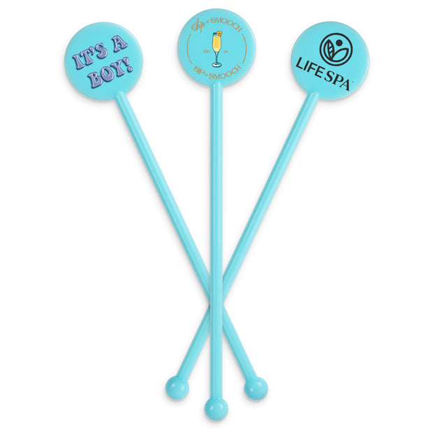 5.5" Custom Light Blue Disc-Top Stirrer