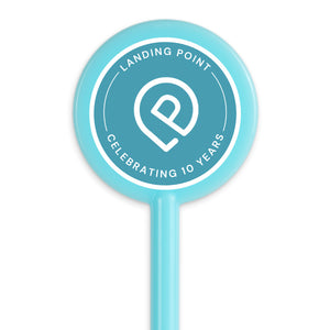 5.5" Custom Light Blue Disc-Top Stirrer