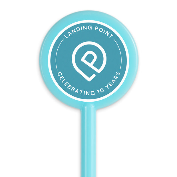 5.5" Custom Light Blue Disc-Top Stirrer