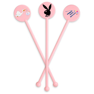5.5" Custom Light Pink Disc-Top Stirrer