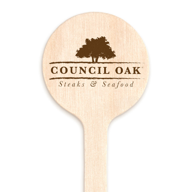 Bulk 5" Custom Wooden Disc-Top Pick - 1,000/pack