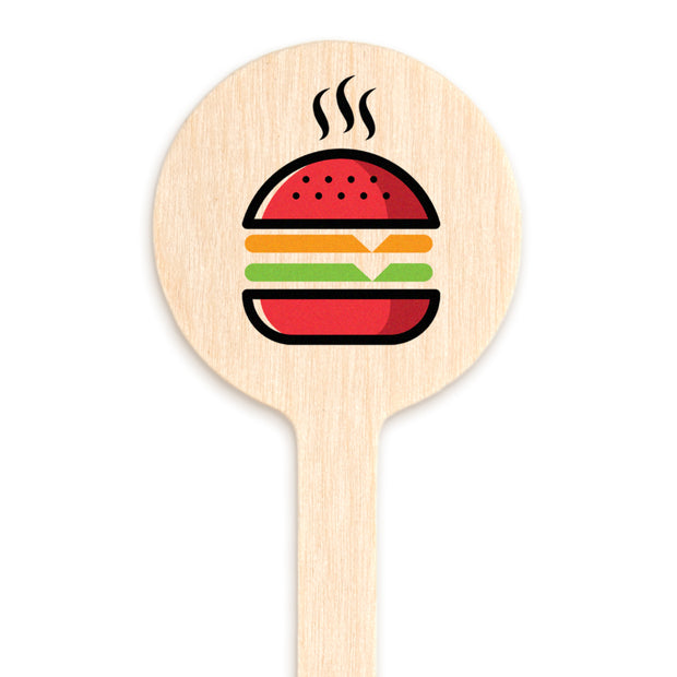Bulk 6" Custom Wooden Disc-Top Pick - 1,000/pack