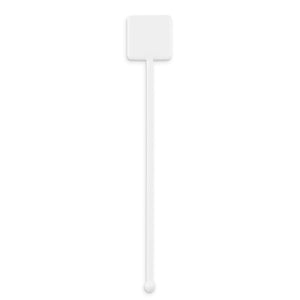 7.5" White Square-Top Flat Stemmed Stirrer - 4,000/case