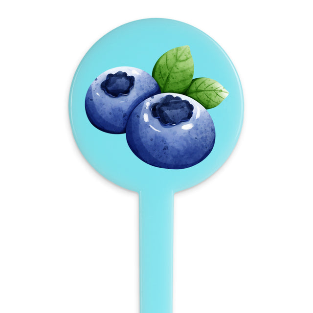 7" Custom Light Blue Disc-Top Flat stemmed Stirrer