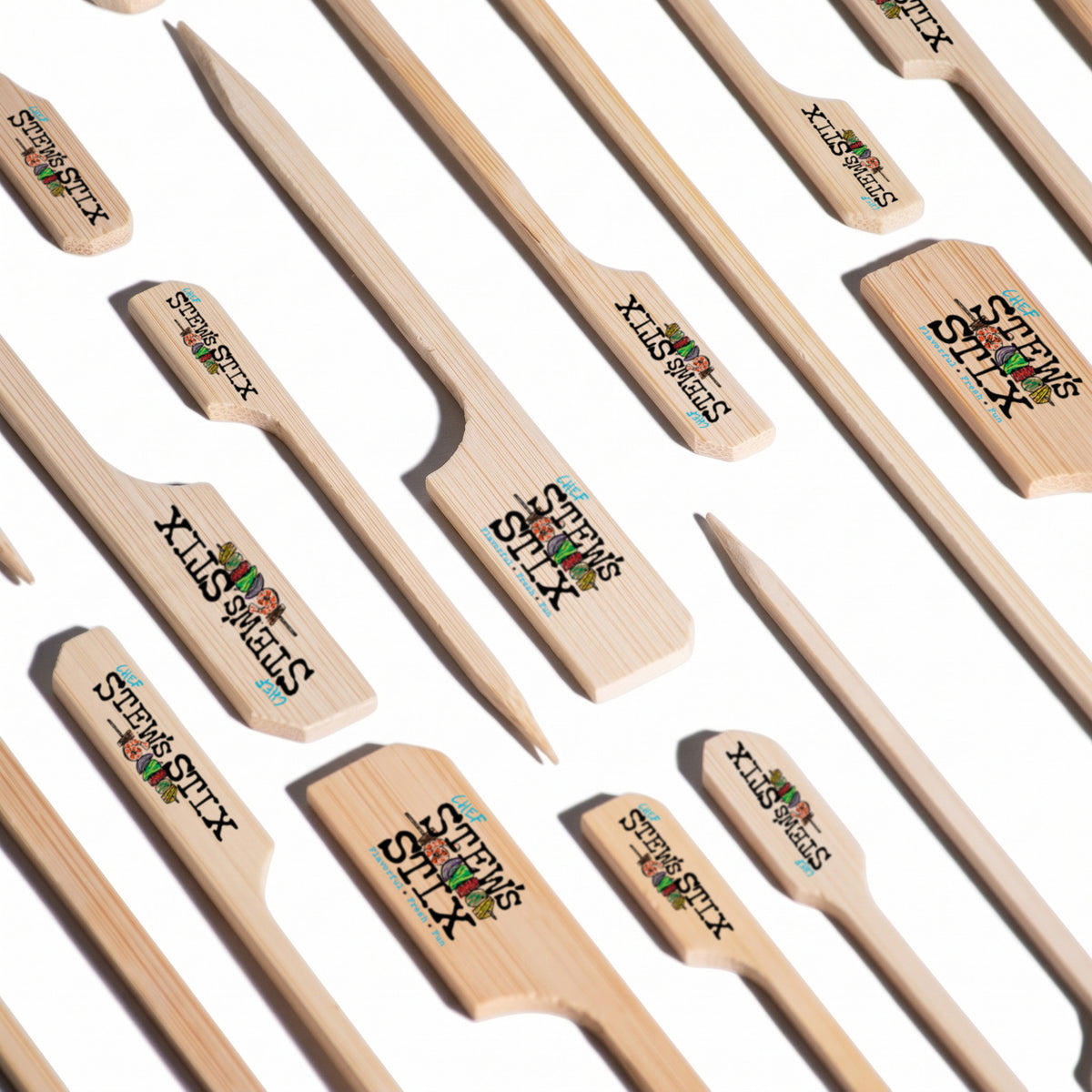 Custom Printed - Bamboo Food Pick Sample Kit