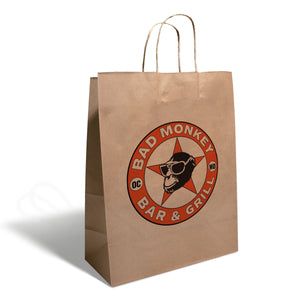 10" x 5 1/2" x 13 1/4" Custom Kraft Paper Bag with Handles