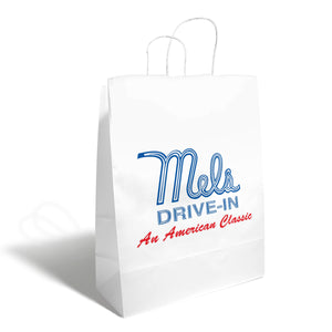 13" x 7" x 17" Custom White Paper Bag with Handles
