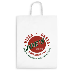 13" x 7" x 17" Custom White Paper Bag with Handles