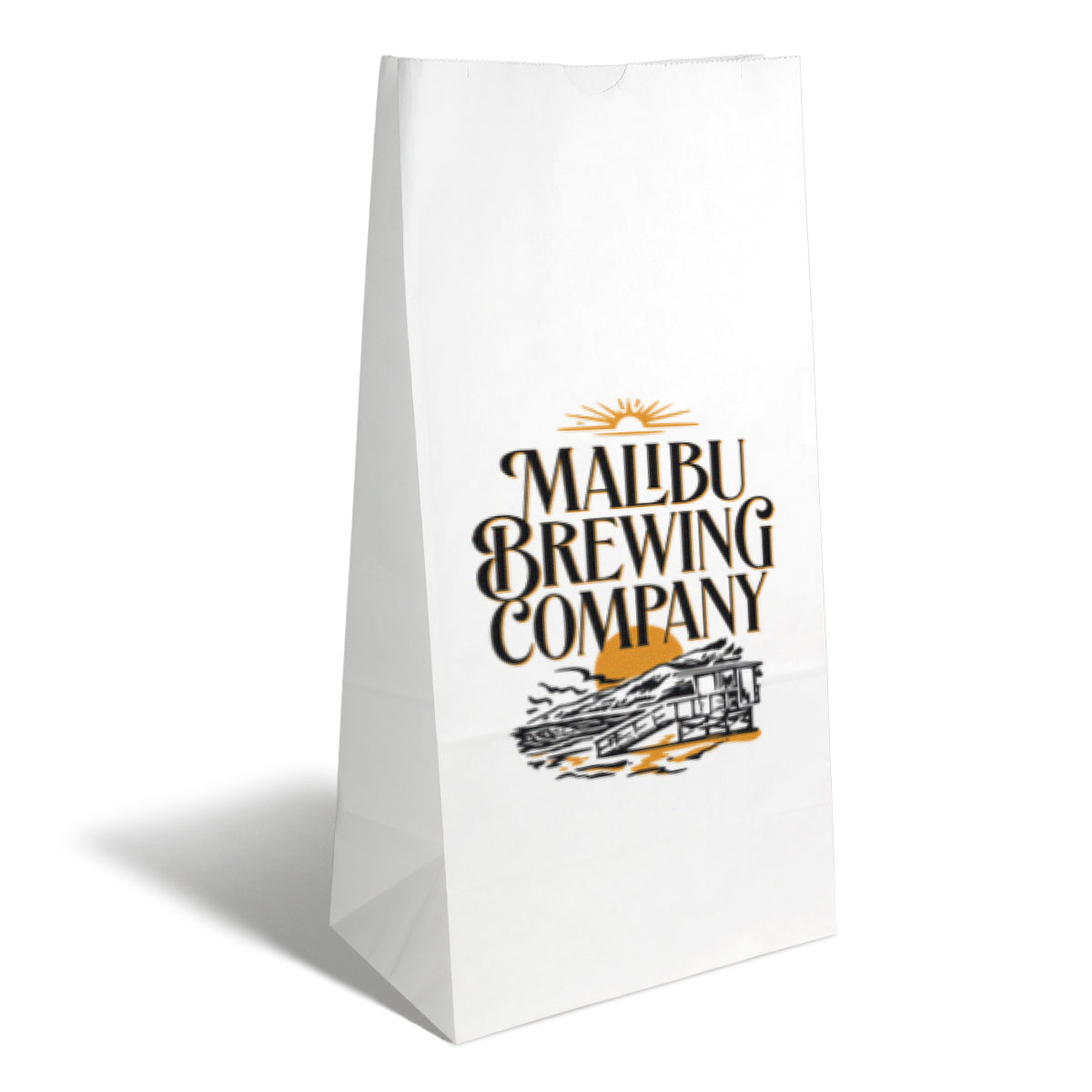 Custom 20 lb. White Kraft Paper Bag