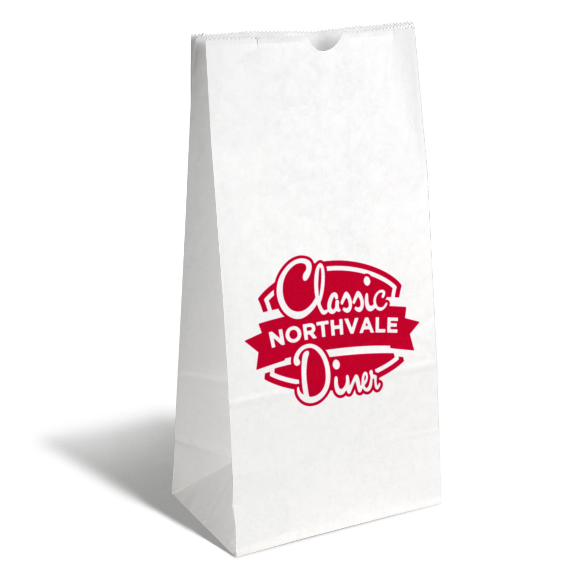 Custom 8 lb. White Kraft Paper Bag