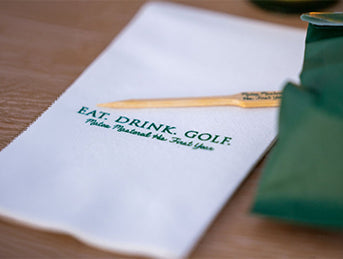 Company logo on stirrers in branded cocktails