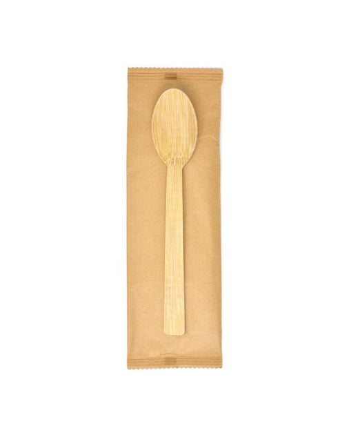 7" Bamboo Spoon, Individually Wrapped  - 100/pack