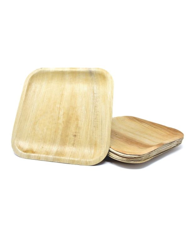 10" Square Palm Leaf Plate - 100/case