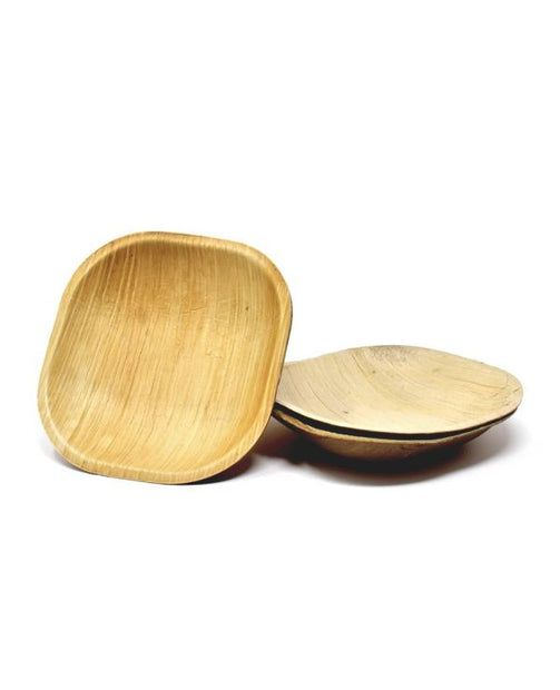 4" Square Palm Leaf Plate - 400/case