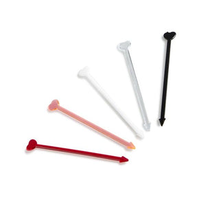 3.5" Heart Pick, Assorted Colors - 20,000/case