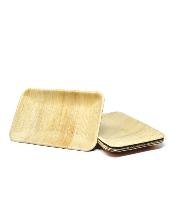 9.5" x 6.5" Palm Leaf Serving Tray - 100/case