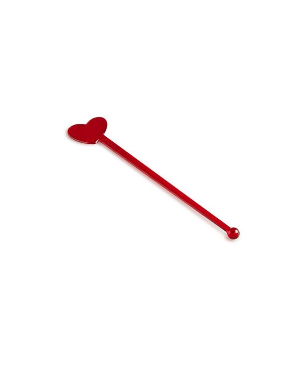 6" Red Heart Top Stirrer - 100/pack