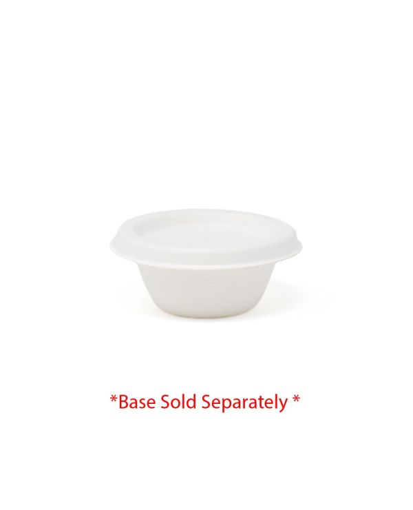 2 oz Sugarcane Bagasse Portion Cup Container Lid - 2,500/case